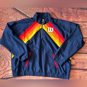 Wilson Blue Jacket with Multicolor Stripes‎